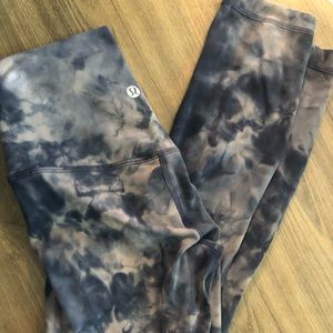Lululemon Dyed Marble Wunder Under Leggings Size 2